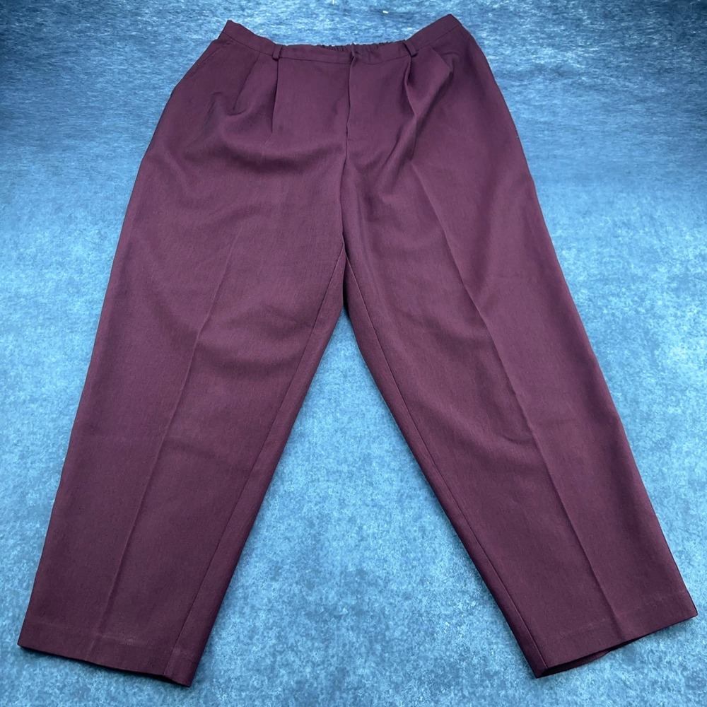 Liz Baker Woman Plum Purple Pleated Front Tapered Dress Pants 16WP Petite Plus